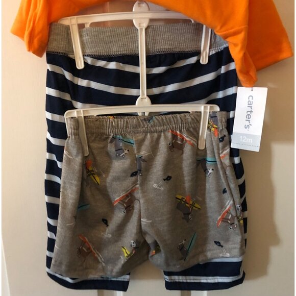 Carters Toddler 12Mo 3 Piece Set Surf's Up Dog - Picture 3 of 5
